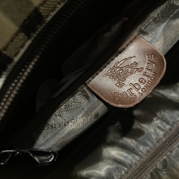 RARE Burberry Haymarket Rolling Luggage Travel Bag Weekender - Picture 7 of 15